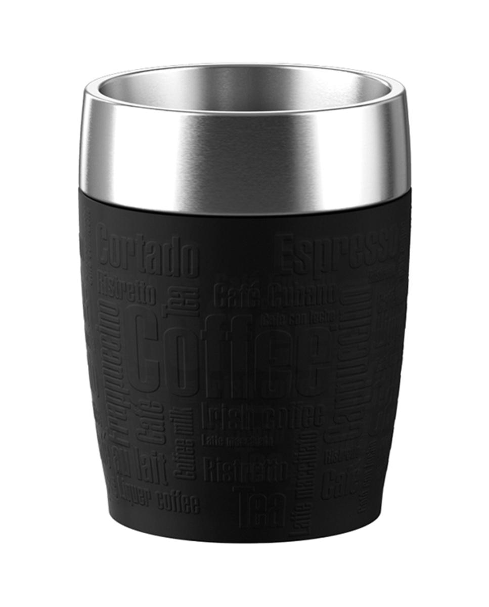 Caneca térmica de aço inoxidável pequena Emsa Preto-2
