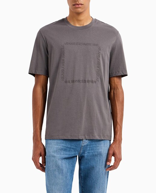 Imagen 0 de Camiseta de hombre de cuello caja y manga corta con logo