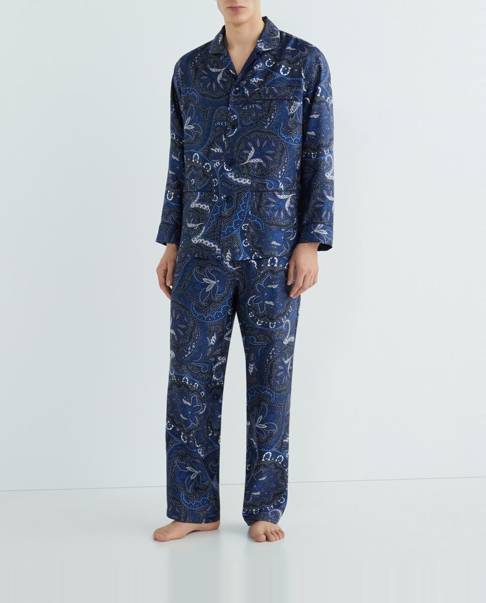 Imagen 0 de Pijama hombre manga larga en seda fantasia paisley