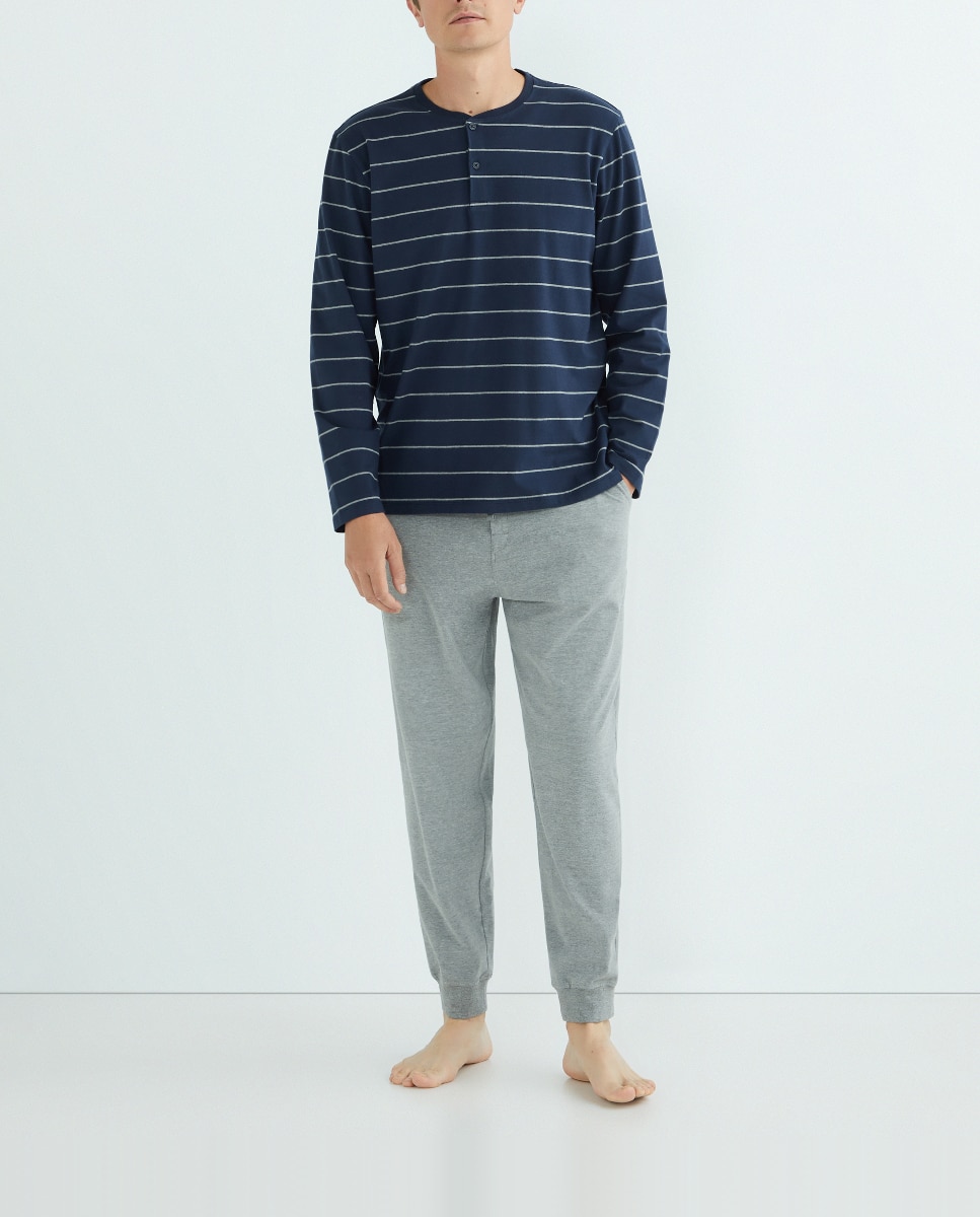 Imagen 0 de Pijama largo punto hombre