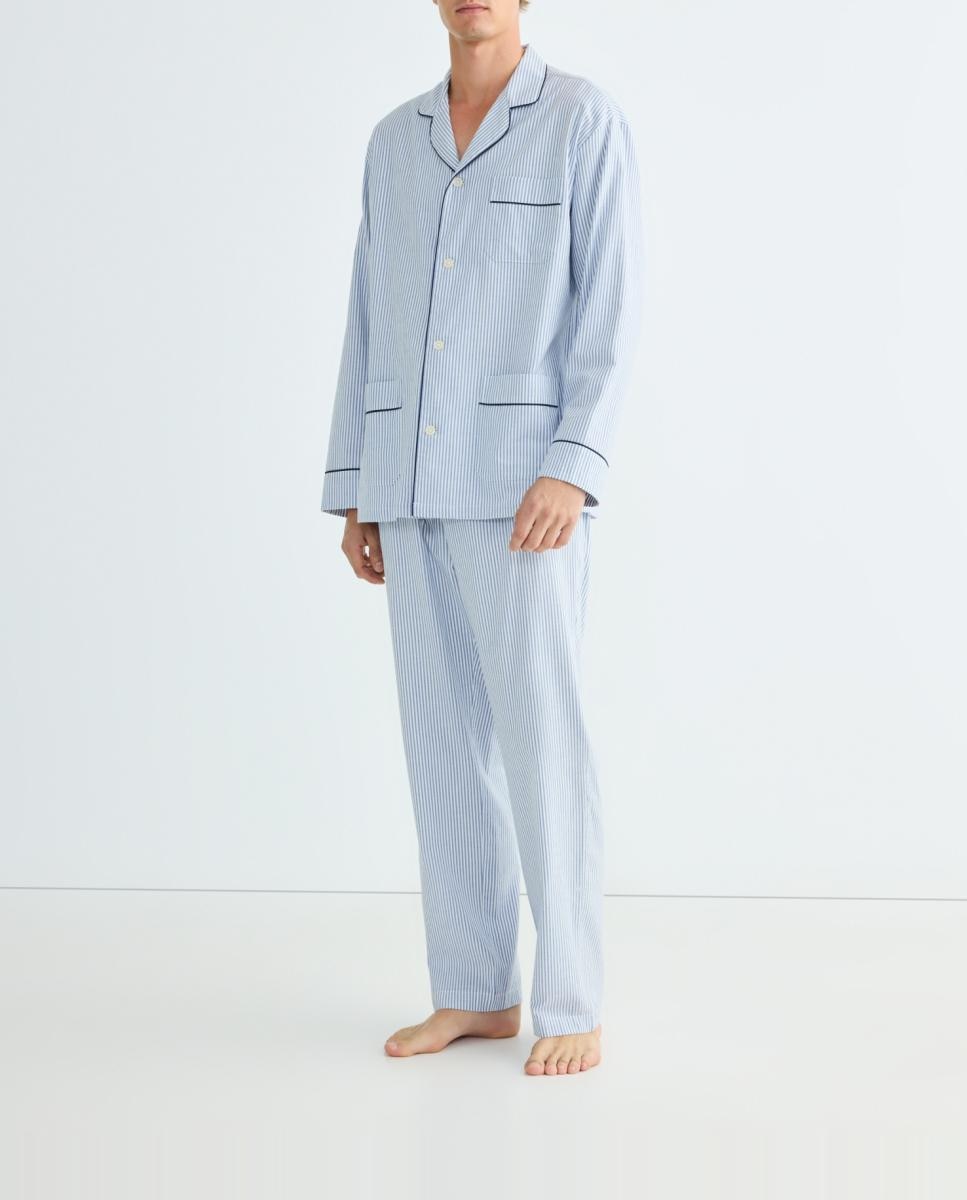 Imagen 0 de Pijama de viyela de hombre tejido a rayas