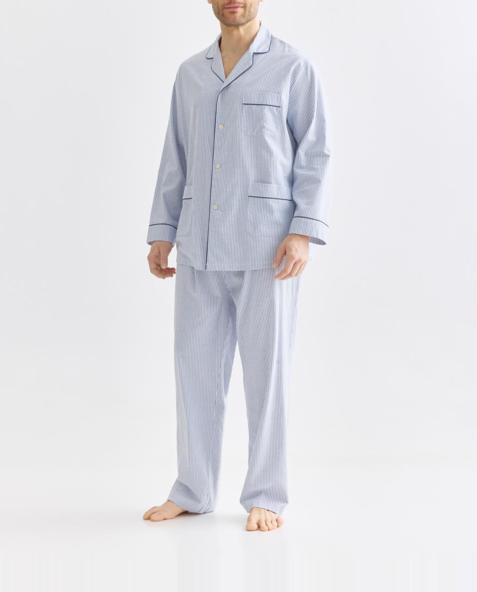 Imagen 0 de Pijama de viyela de hombre tejido a rayas