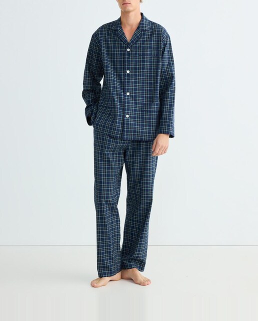 Imagen 0 de Pijama de twill de hombre tejido a cuadros