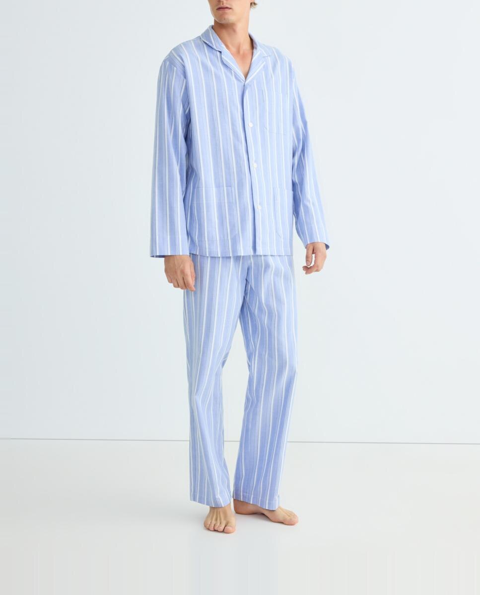 Imagen 0 de Pijama de franela en espiga de hombre