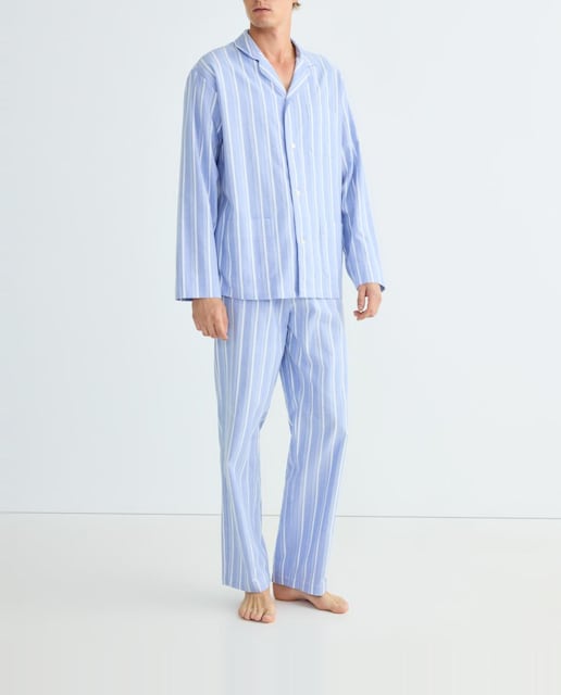 Imagen 0 de Pijama de franela en espiga de hombre
