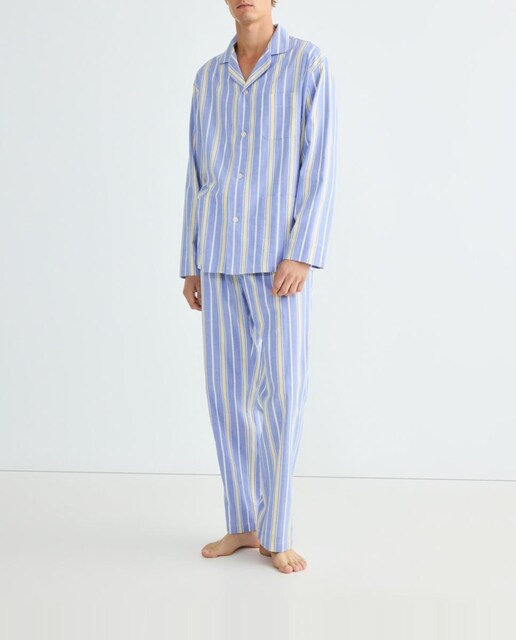 Imagen 0 de Pijama de franela en espiga de hombre