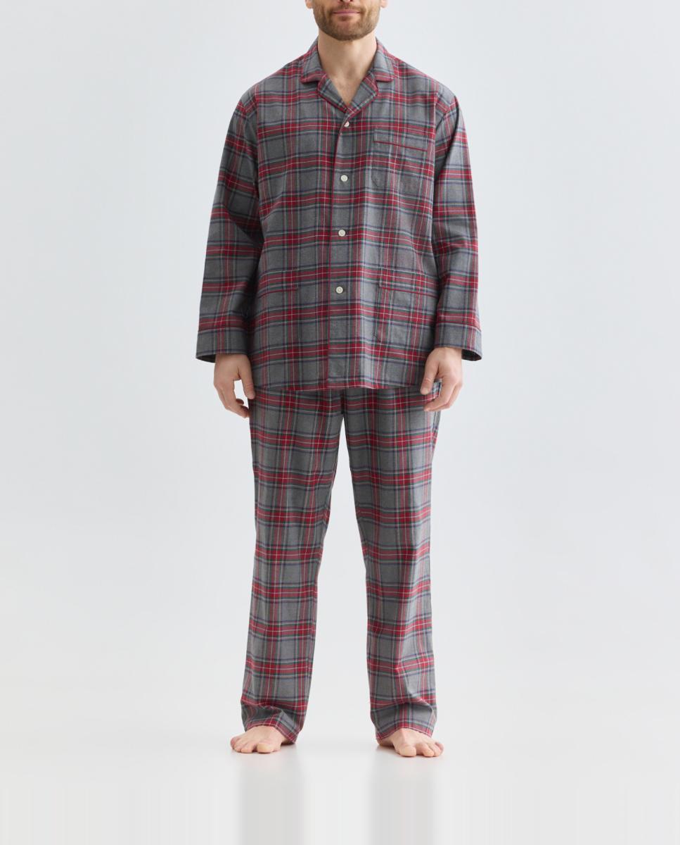 Imagen 0 de Pijama de franela con cuadros de hombre