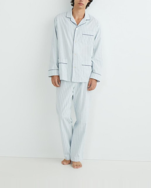 Imagen 0 de Pijama de viyela de hombre tejido a rayas
