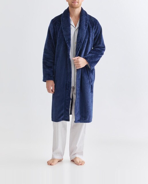 Imagen 0 de Bata de hombre en velour con estructura en diagonal