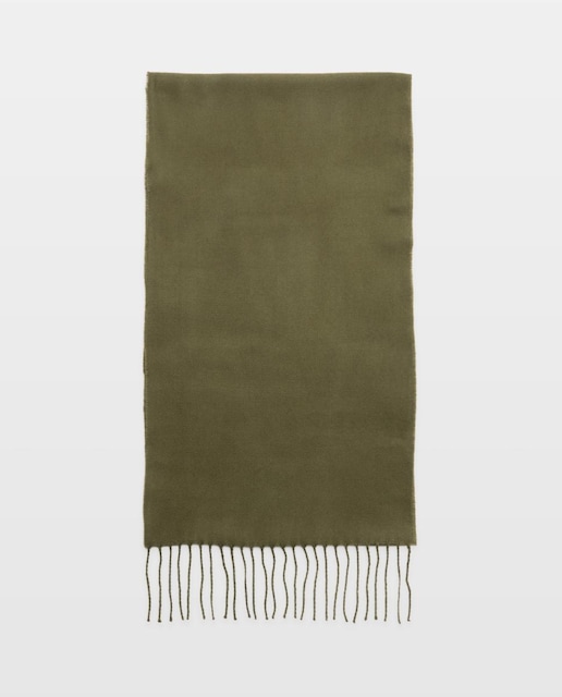 Imagen 0 de Bufanda lisa con flecos de hombre