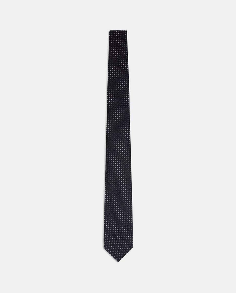 Imagen 0 de Corbata de hombre con microdibujos jacquard en seda