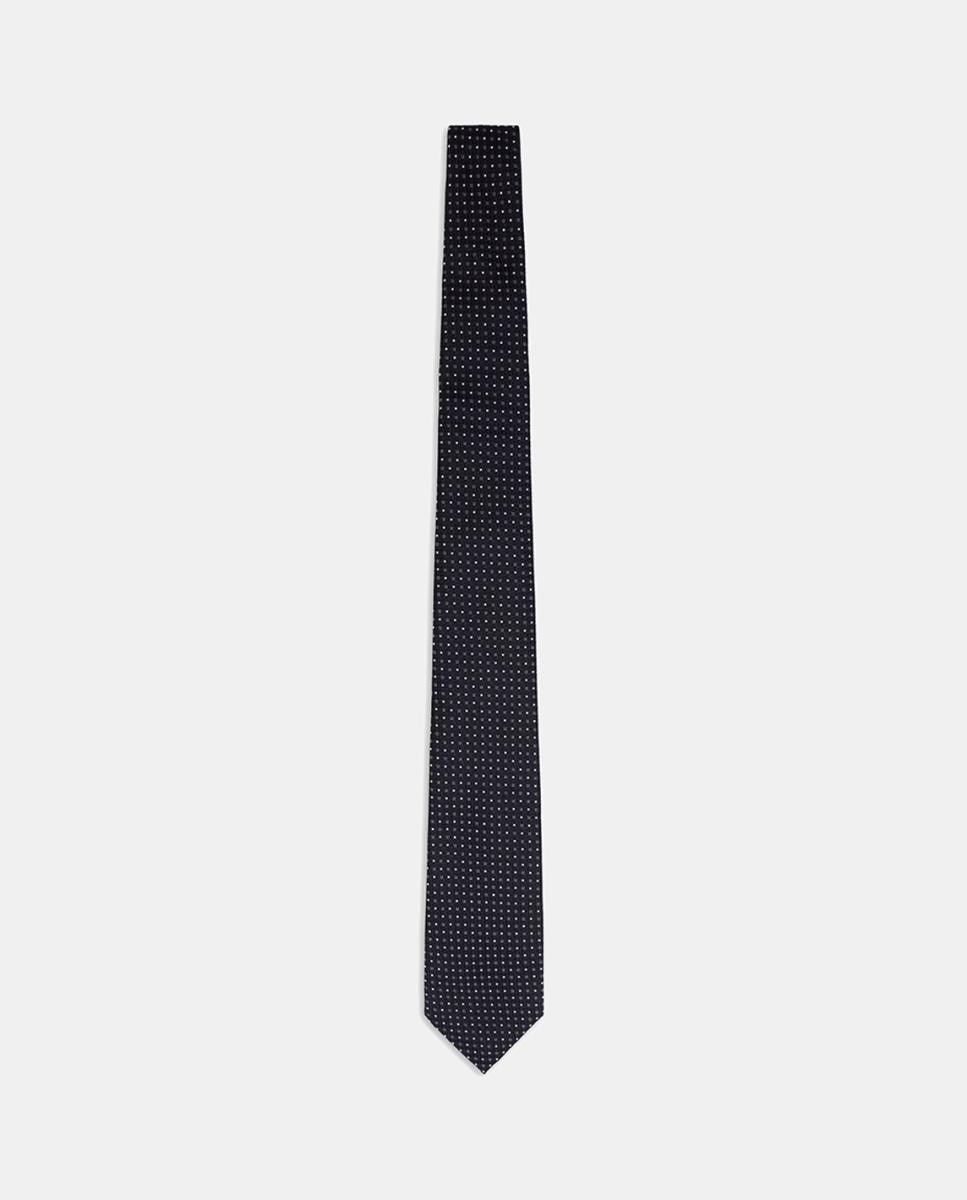 Imagen 0 de Corbata de hombre con microdibujos jacquard en seda