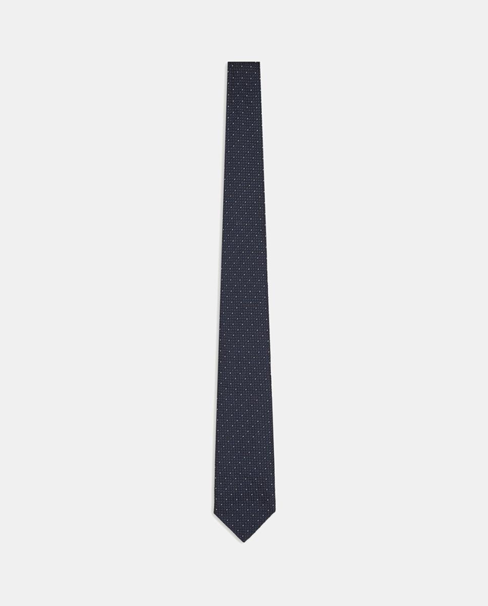 Imagen 0 de Corbata de hombre con microdibujos jacquard en seda