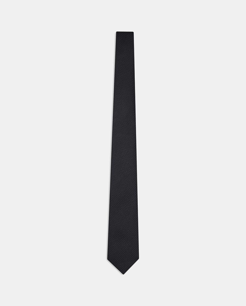 Imagen 0 de Corbata de hombre con microdibujos jacquard en seda