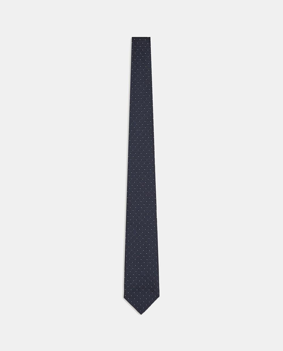Imagen 0 de Corbata de hombre con microdibujos jacquard en seda