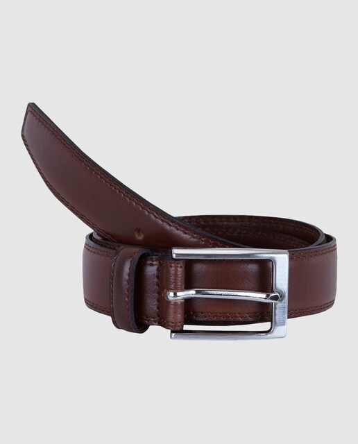 Imagen 0 de Cinturón de hombre piel marrón