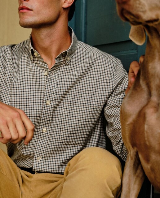 Imagen 0 de Camisa cuadro pequeño de hombre