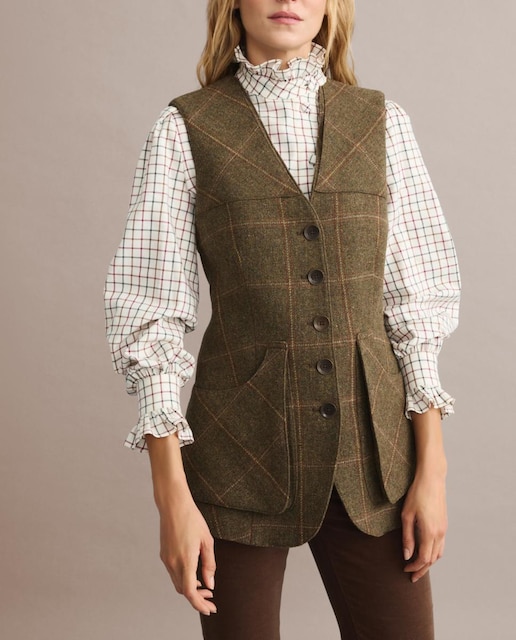 Imagen 0 de Chaleco de mujer tiradora cuadros