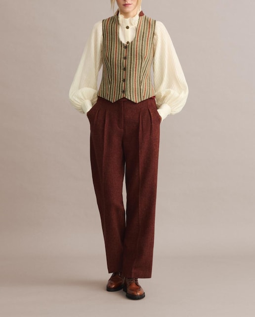 Imagen 0 de Pantalón hebillas de mujer tweed