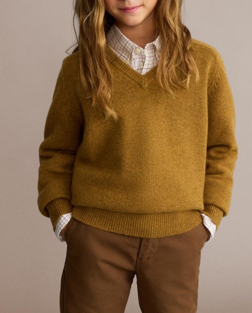 Imagen 0 de Jersey de niño cuello pico lambswool