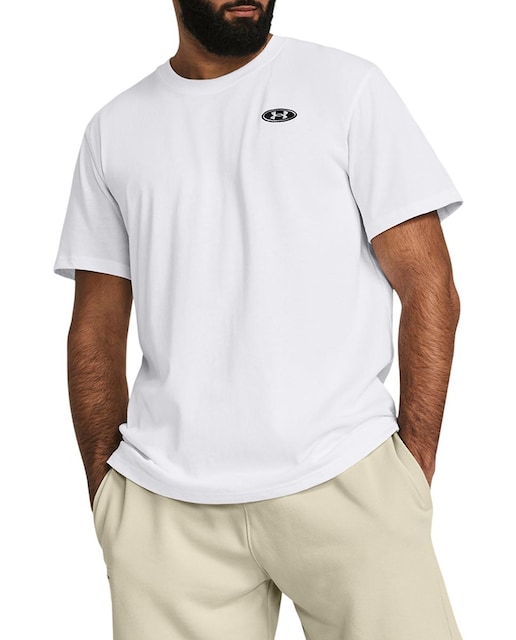 Imagen 0 de Camiseta casual de hombre Ua Hw Lc Patch Ss-Blk Under Armour