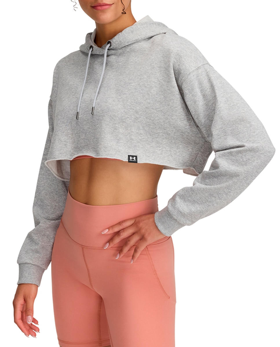 Imagen 0 de Sudadera de mujer Icon Terry Crop Hoodie Under Armour