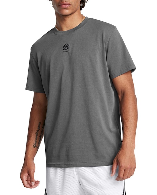 Imagen 0 de Camiseta de baloncesto de hombre Curry Hvyweight Logo Tee-Blk Under Armour