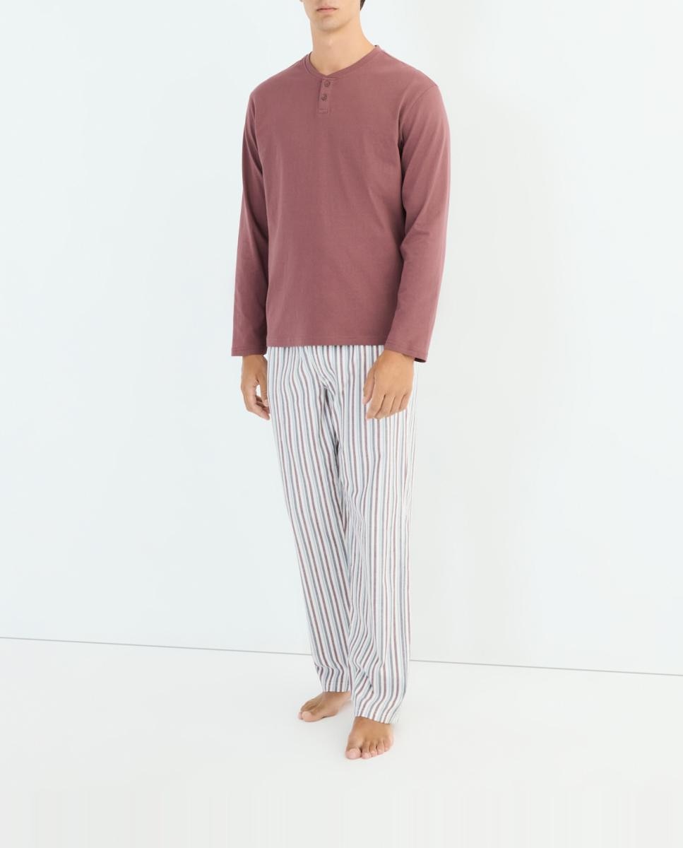 Imagen 0 de Pijama hombre combinado algodón con bolsa