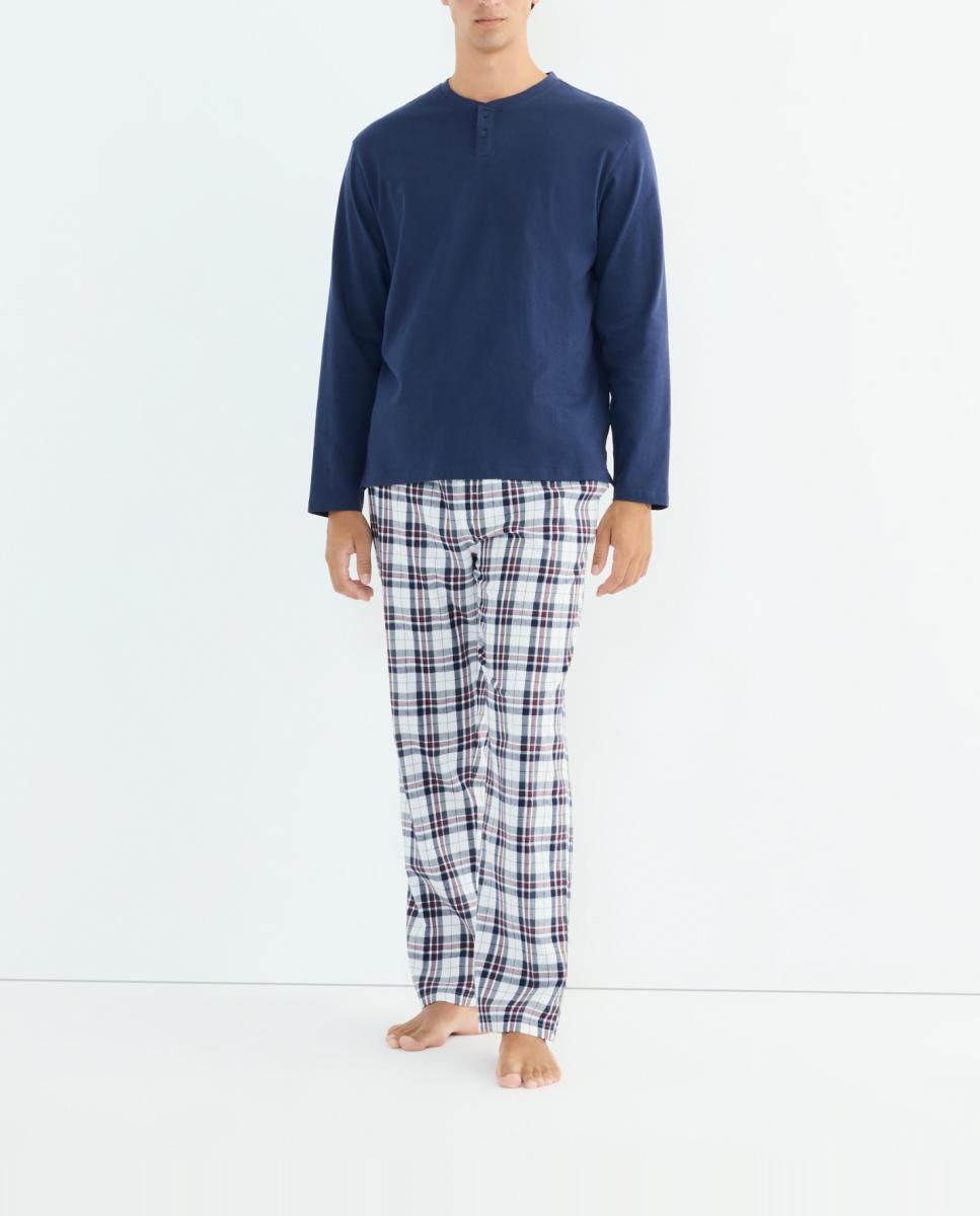 Imagen 0 de Pijama hombre combinado algodón con bolsa