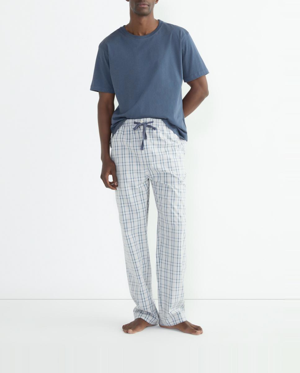 Imagen 0 de Pijama algodón hombre Pantalón largo camiseta corta