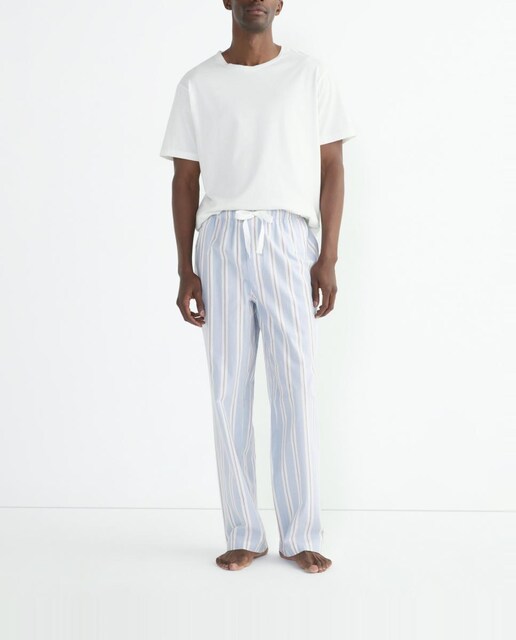 Imagen 0 de Pijama algodón hombre pantalón largo camiseta corta