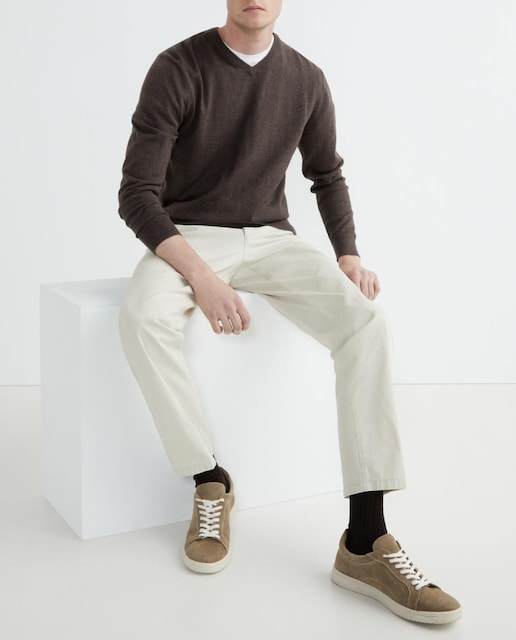 Imagen 0 de Jersey de hombre cuello pico algodón cashmere