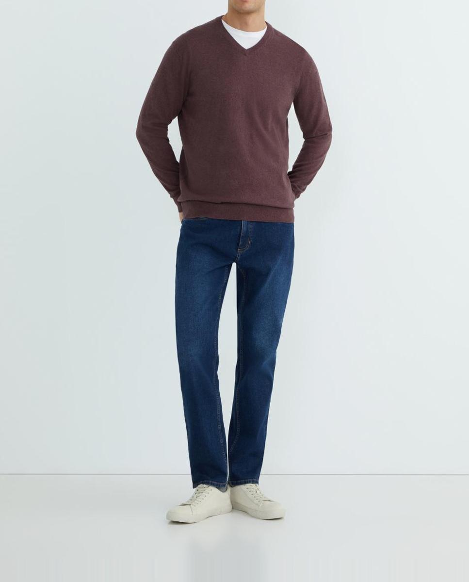 Imagen 0 de Jersey de hombre cuello pico liso Cotton Cashmere