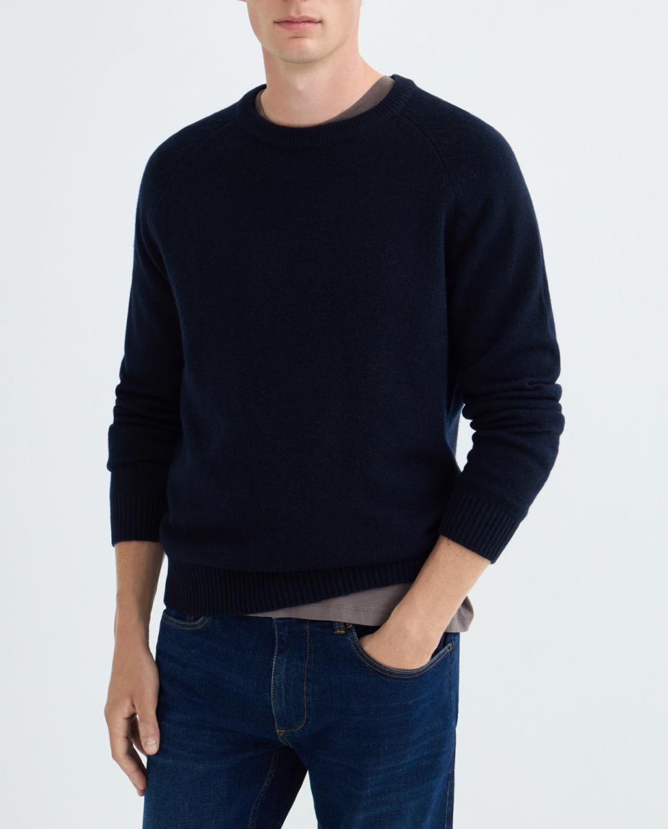 Imagen 0 de Jersey de hombre cuello caja liso Lambswool Nylon