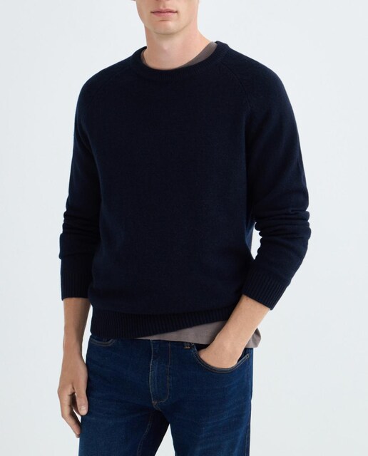 Imagen 0 de Jersey de hombre cuello caja liso Lambswool Nylon