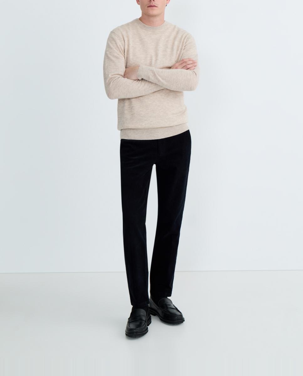 Imagen 0 de Jersey de hombre cuello caja liso 100% lana merino