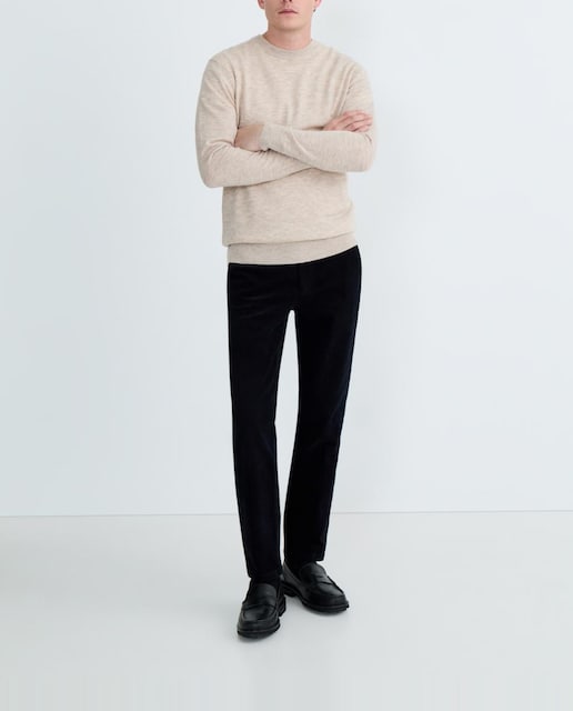 Imagen 0 de Jersey de hombre cuello caja liso 100% lana merino