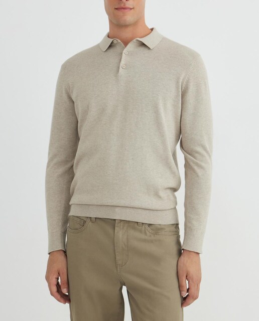 Imagen 0 de Jersey de hombre cuello polo liso 100% Algodón