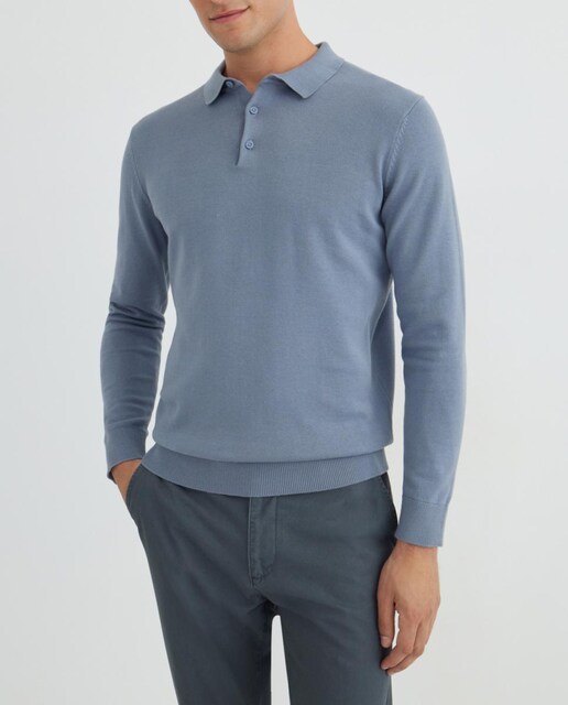 Imagen 0 de Jersey de hombre cuello polo liso 100% Algodón
