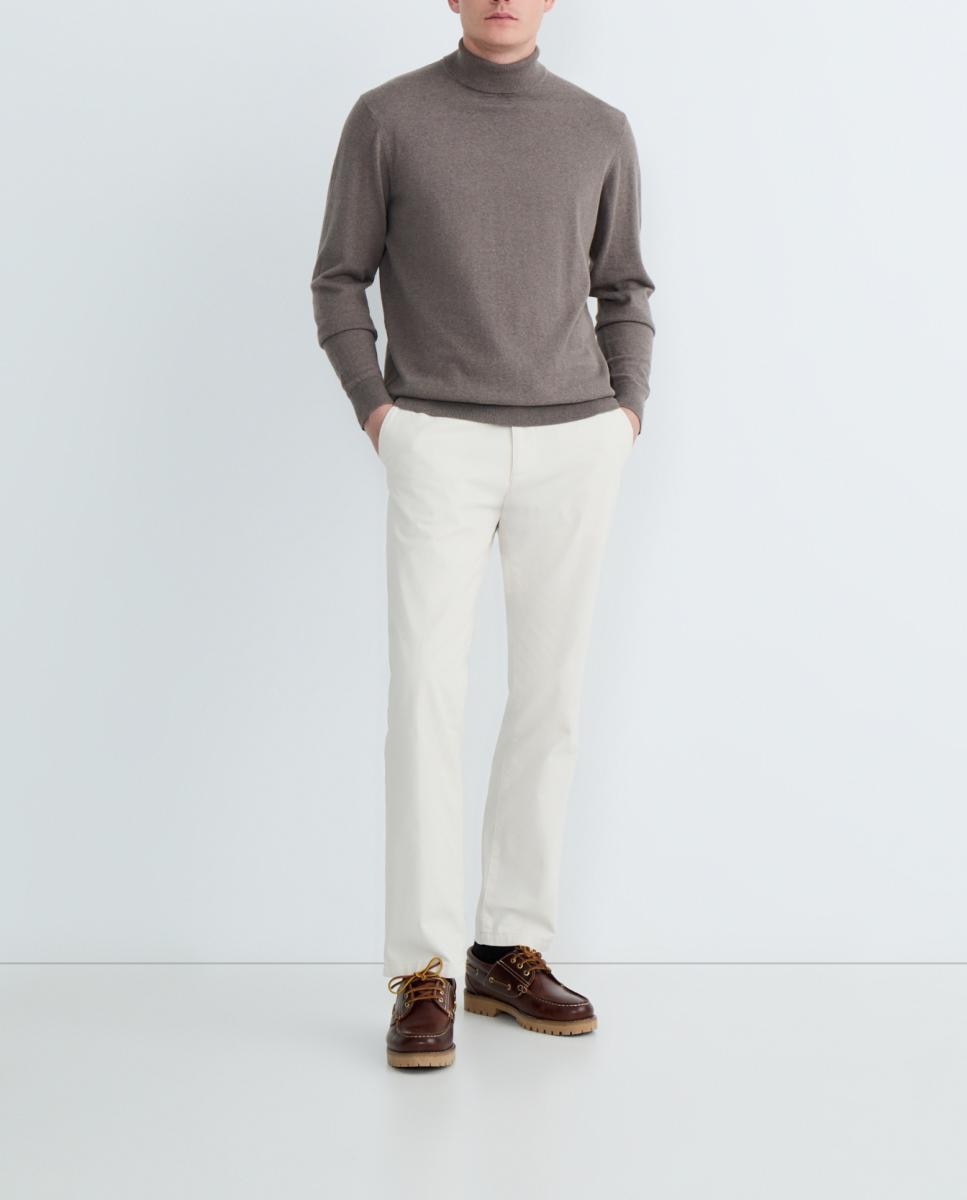 Imagen 0 de Jersey de hombre cuello cisne liso Cotton Cashmere