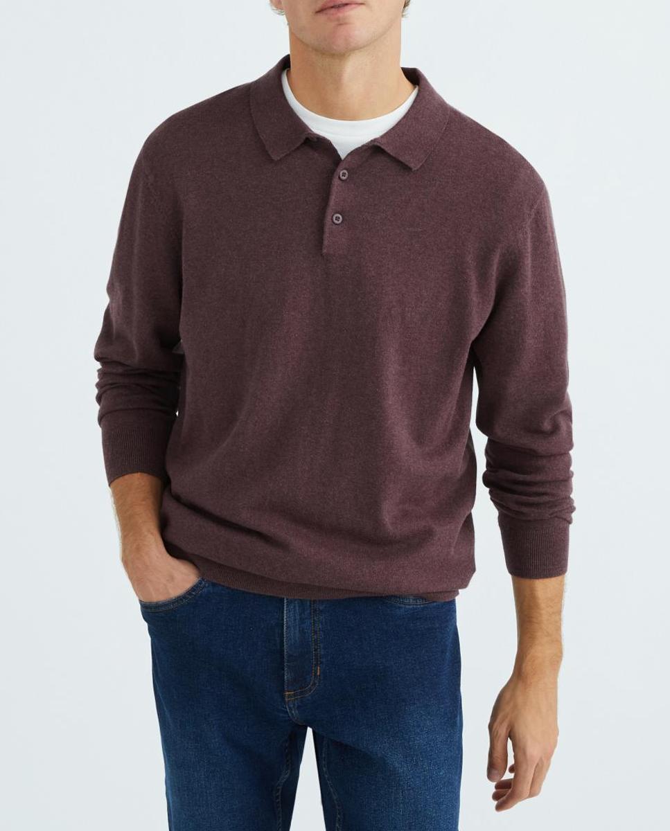 Imagen 0 de Jersey de hombre cuello polo liso Cotton Cashmere