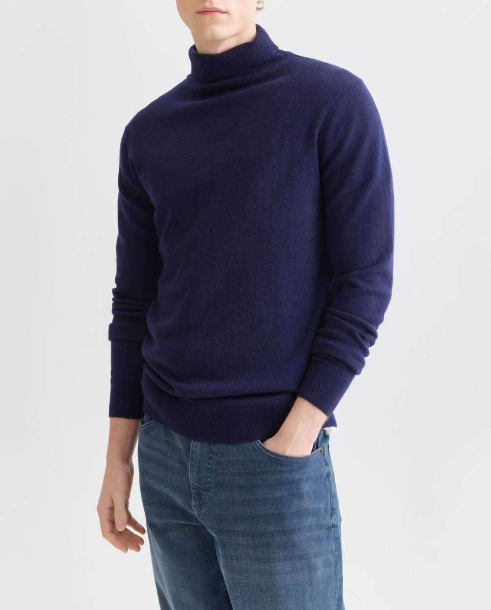 Imagen 0 de Jersey de hombre cuello cisne liso 100% Lana Merino
