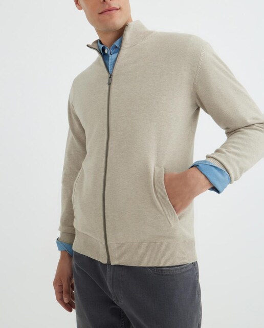 Imagen 0 de Chaqueta de hombre cremallera lisa 100% Algodón