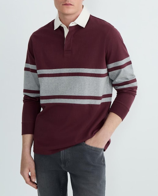 Imagen 0 de Polo de hombre rugby cuello woven cortes