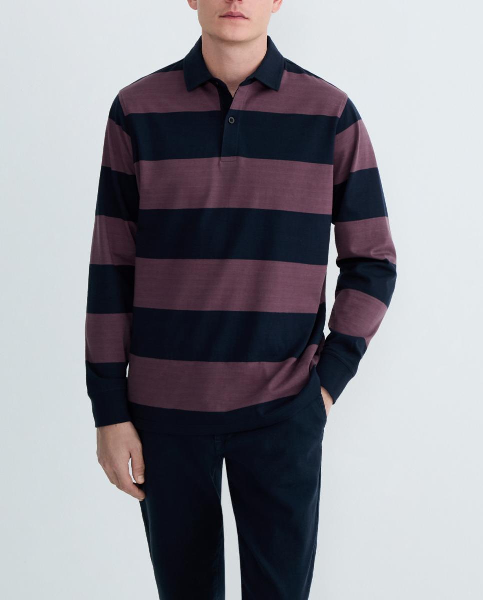 Imagen 0 de Polo de hombre rugby raya cuello woven
