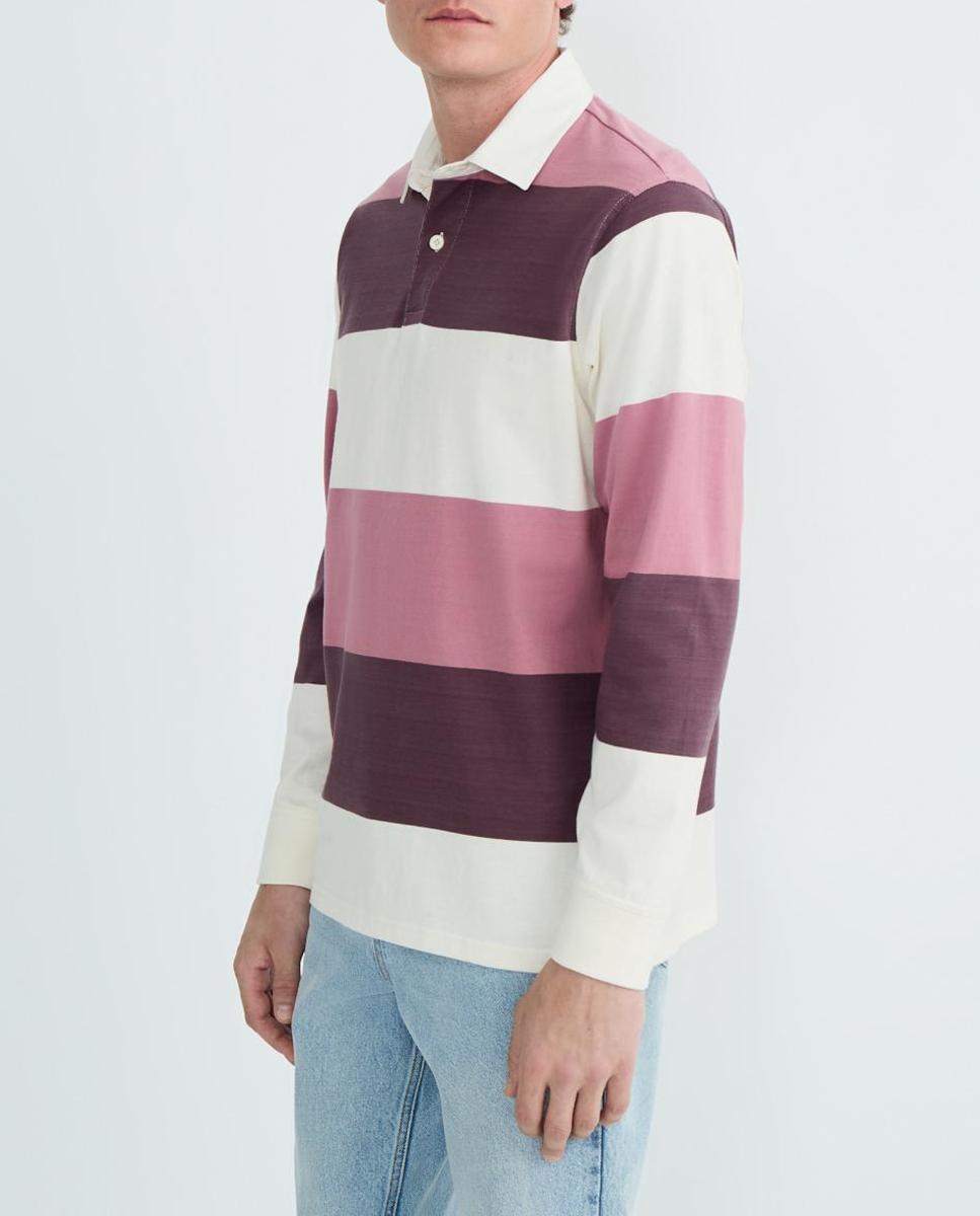 Imagen 0 de Polo de hombre rugby rayas cuello woven