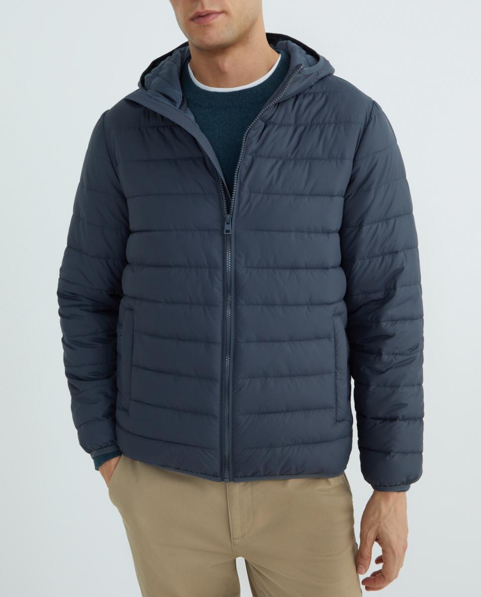 Imagen 0 de Chaqueta hombre ultraligera con capucha con relleno reciclado