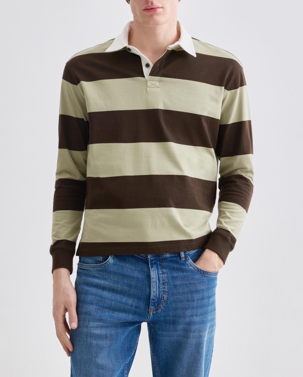 Imagen 0 de Polo de hombre rugby rayas anchas a tono