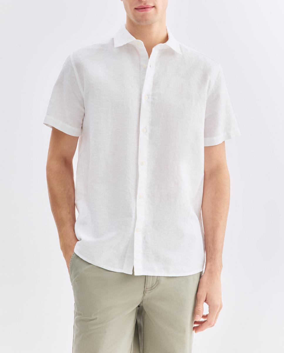 Imagen 0 de Camisa sport manga corta hombre con lino