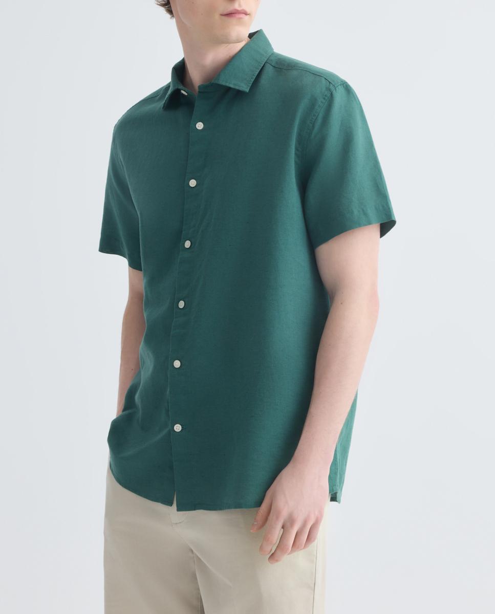 Imagen 0 de Camisa sport manga corta hombre con lino